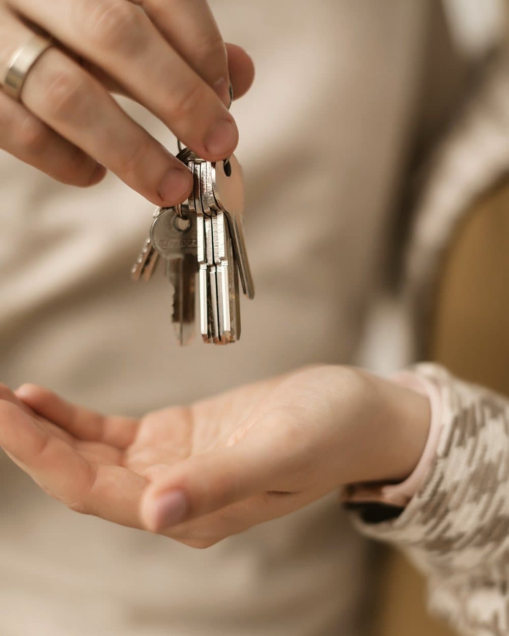 Handing over the keys to a new owner